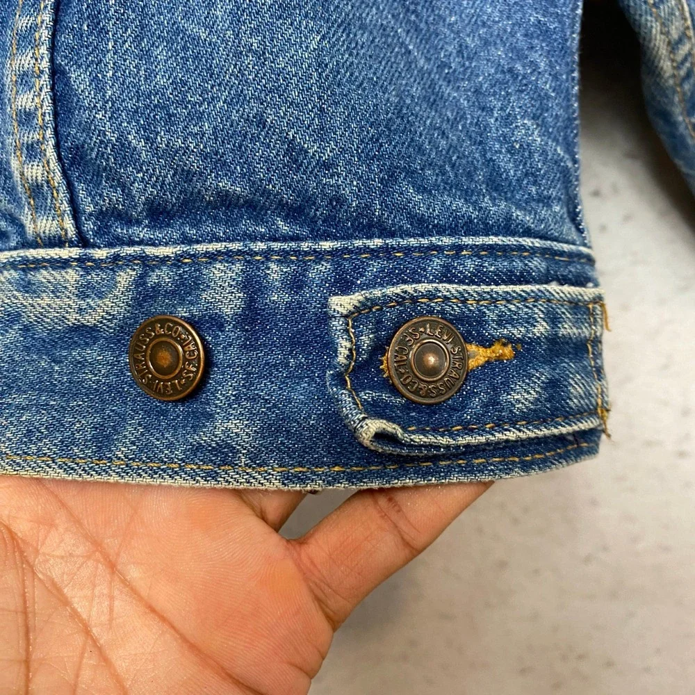 Levi's Denim Trucker Jacket Mens Large Blue Vintage 90s Made in USA 70507-0214 - Picture 12 of 12